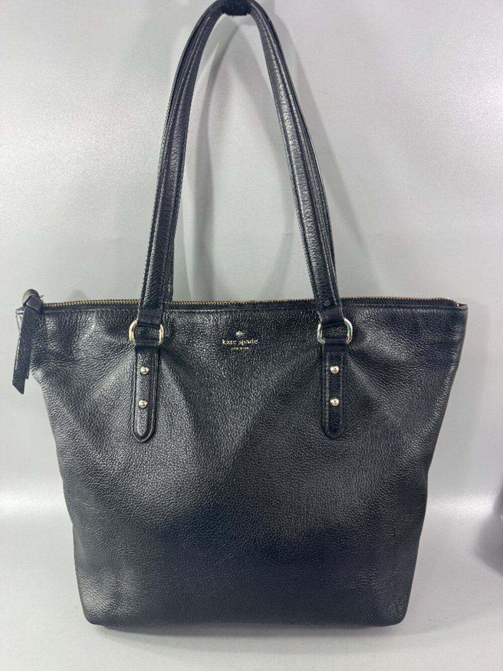 Kate Spade New York Penny Black Leather Tote Bag